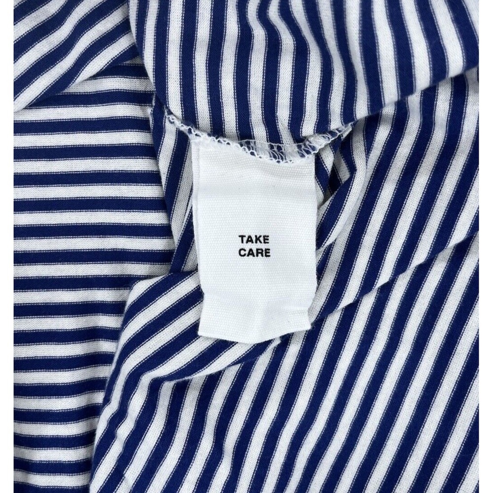 AVEC LES FILLES Joyce Azria Millennial Shirt Dress Womens L Blue Striped Minimal - Picture 5 of 9